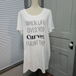 Torrid "When Life Gives You Curves, Flaunt Them" Slub Tee